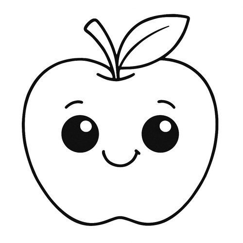 Hình trái táo tô màu cho bé đẹp nhất 2025