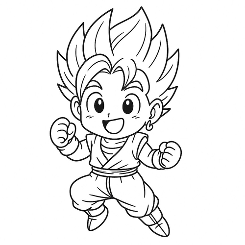 Tranh tô màu Vegito cho bé siêu ngầu 2025