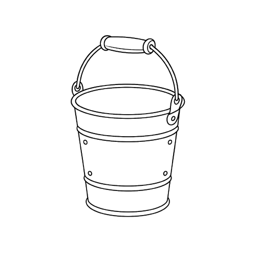 Tranh tô màu cái xô cho bé dễ thương và sáng tạo 2025
