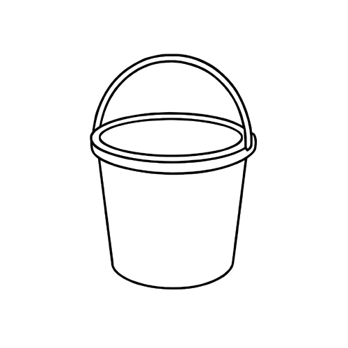 Tranh tô màu cái xô cho bé dễ thương và sáng tạo 2025