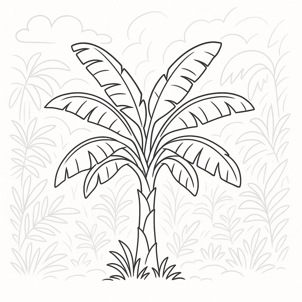 Cây chuối trong rừng mưa