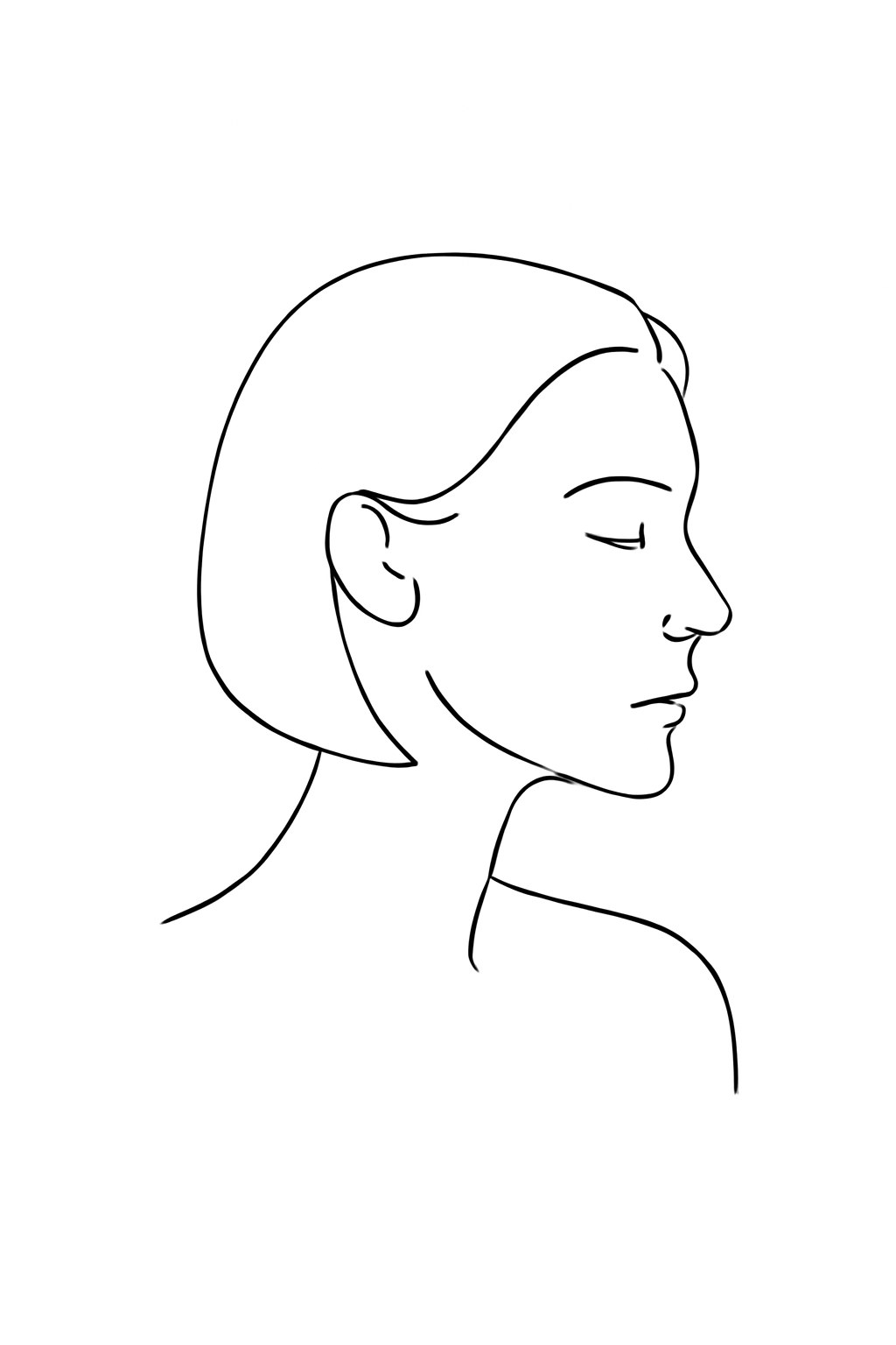 Chân dung tối giản line art