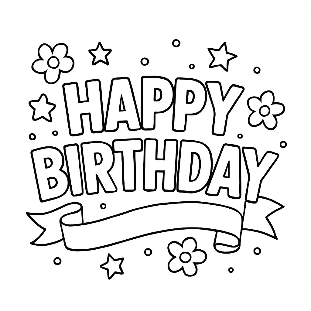 Chúc mừng sinh nhật chữ lớn