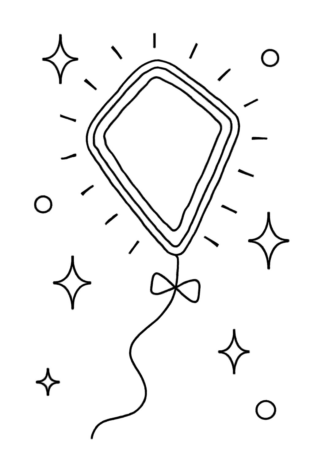 Tranh tô màu con diều cho bé đẹp nhất 2025