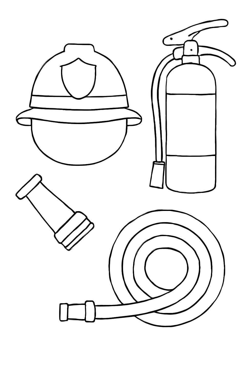 Tranh tô màu dụng cụ các nghề cho bé sáng tạo đẹp nhất 2025
