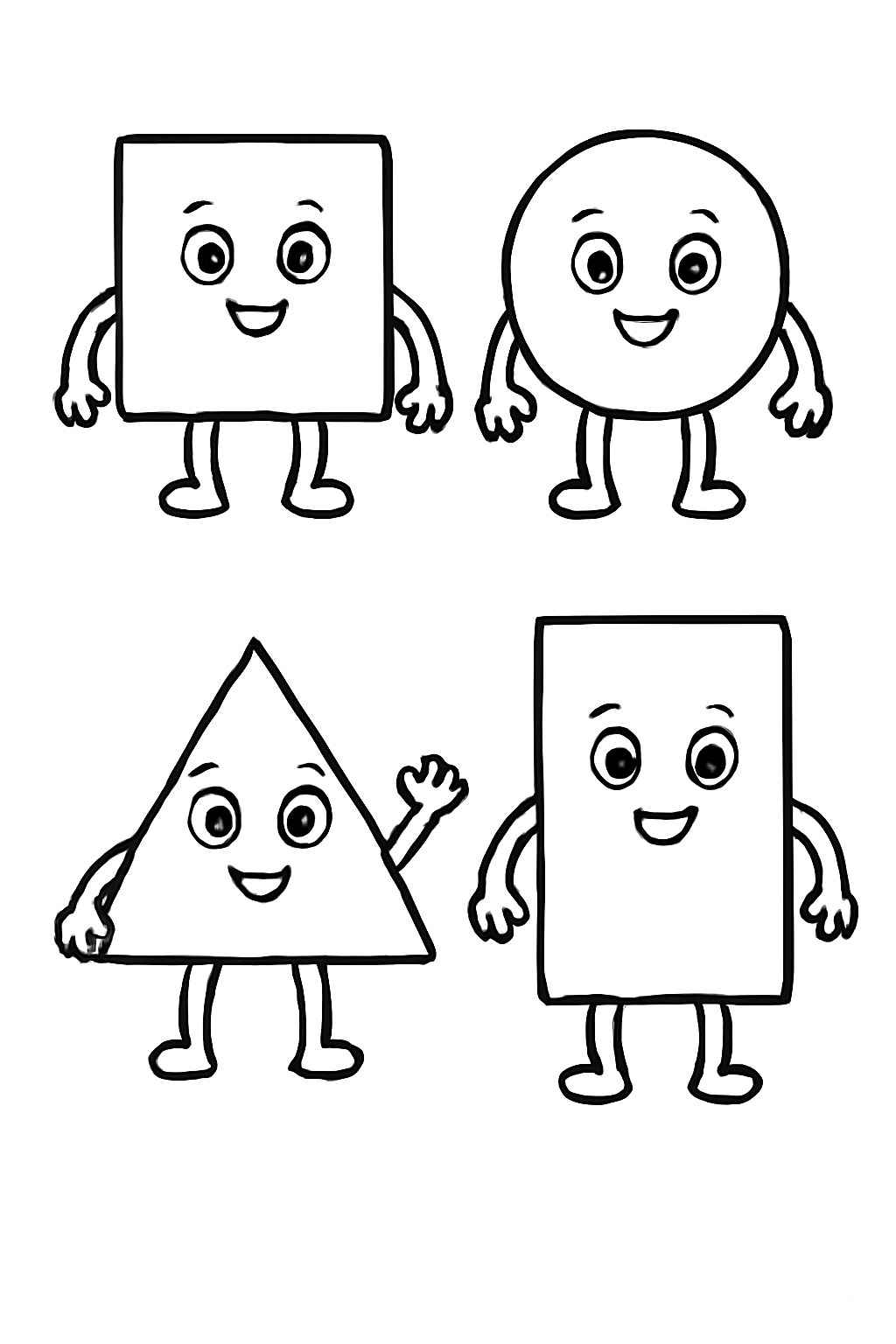 Hình khối hoạt hình vui nhộn