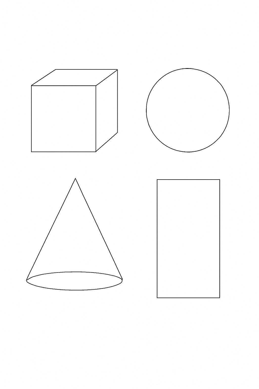 Tranh tô màu các hình khối cho bé đẹp nhất 2025