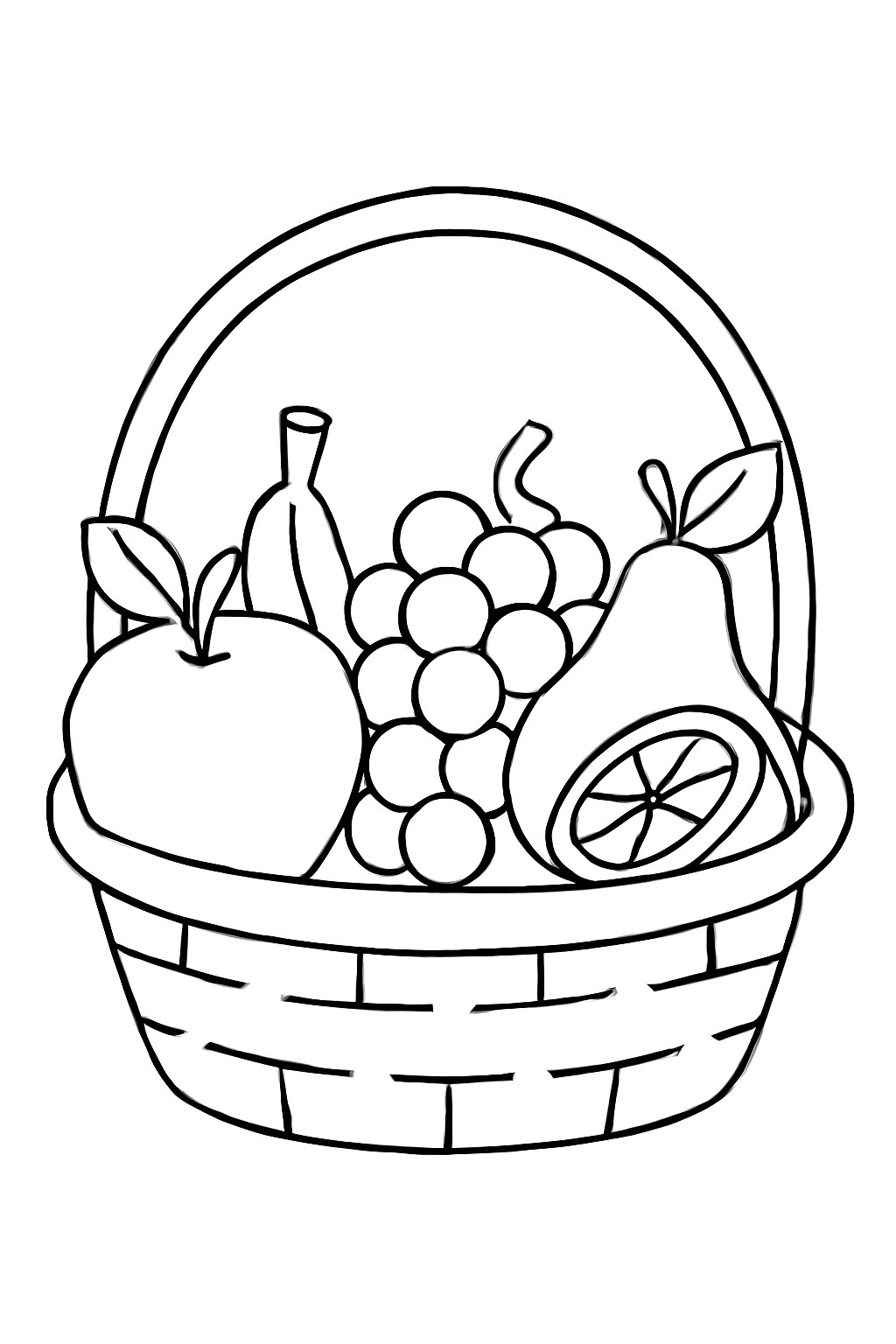 Hoa quả trong giỏ