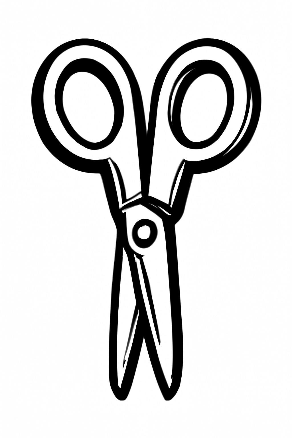 Tô màu cái kéo 2025 – Tranh tô màu dụng cụ học tập cho bé