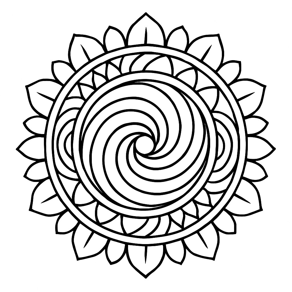 Tranh tô màu Mandala cho bé thư giãn sáng tạo đẹp nhất 2025