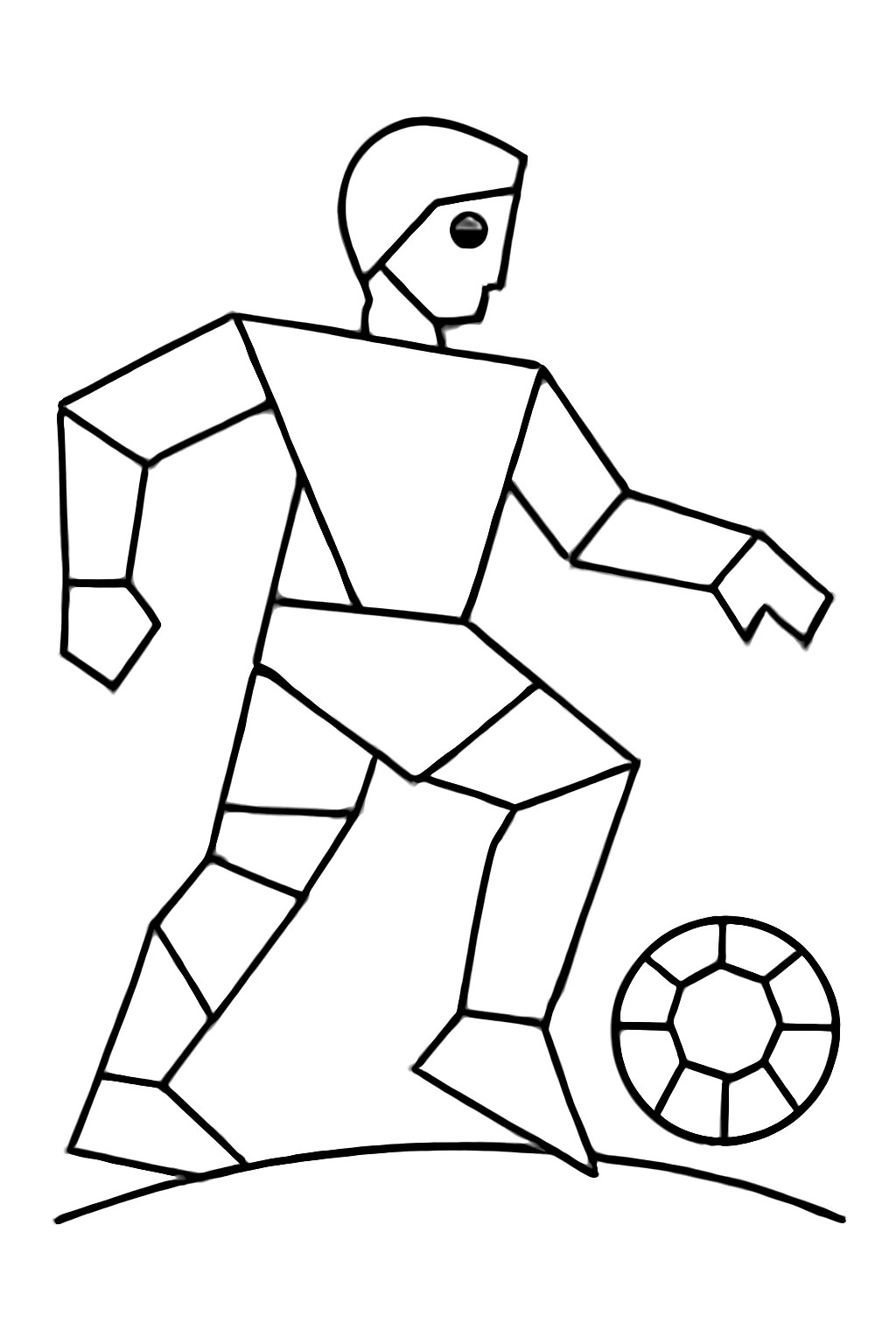 Tô màu cầu thủ bóng đá cho bé sáng tạo 2025