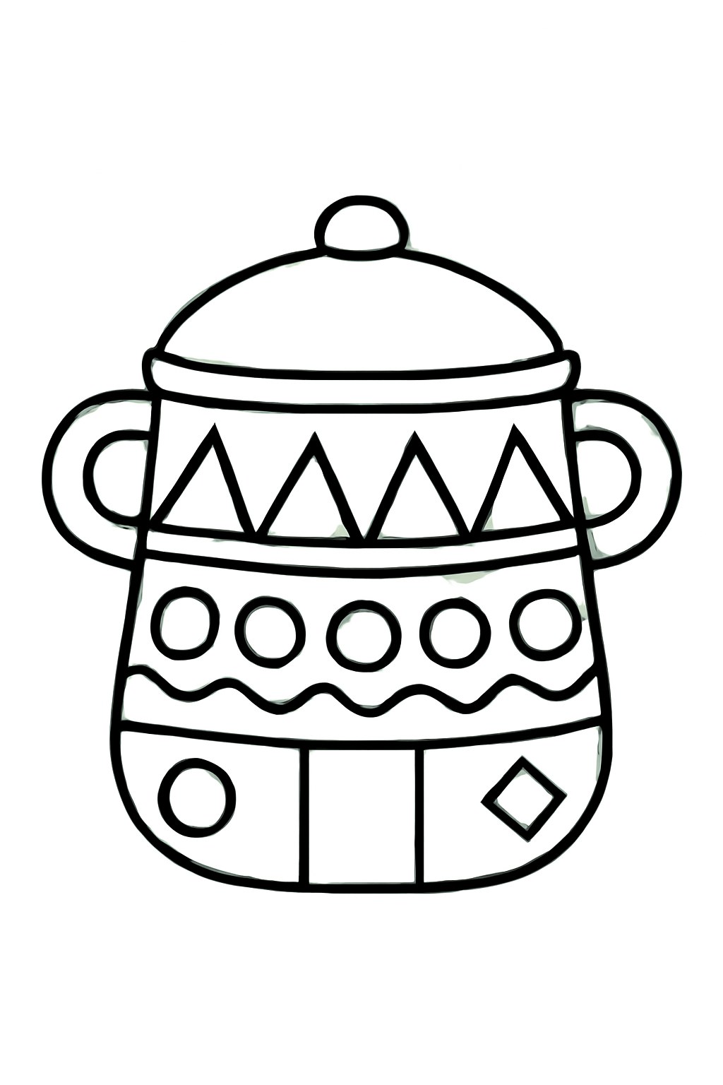 Tô màu cái nồi cho bé sáng tạo vui học 2025