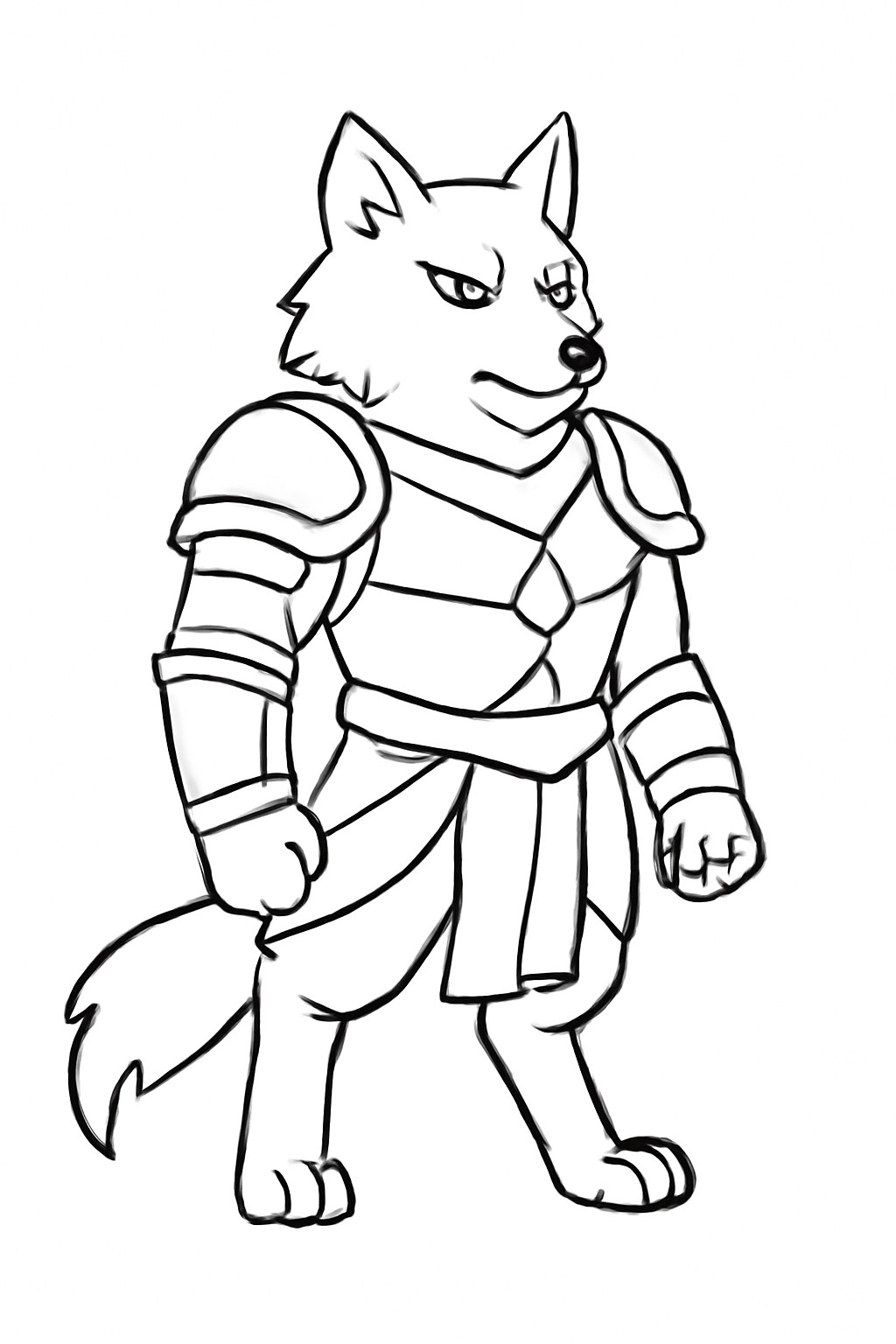 Tô màu con sói 2025 – Tranh tô màu động vật hoang dã cho bé