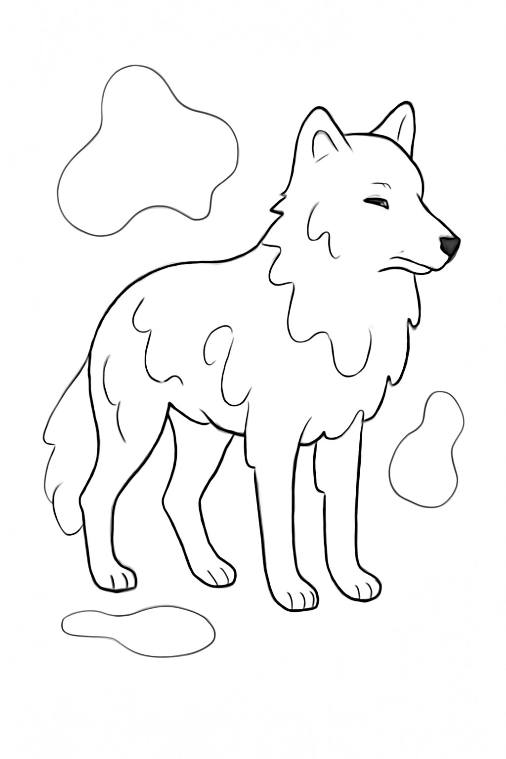 Sói nghệ thuật watercolor