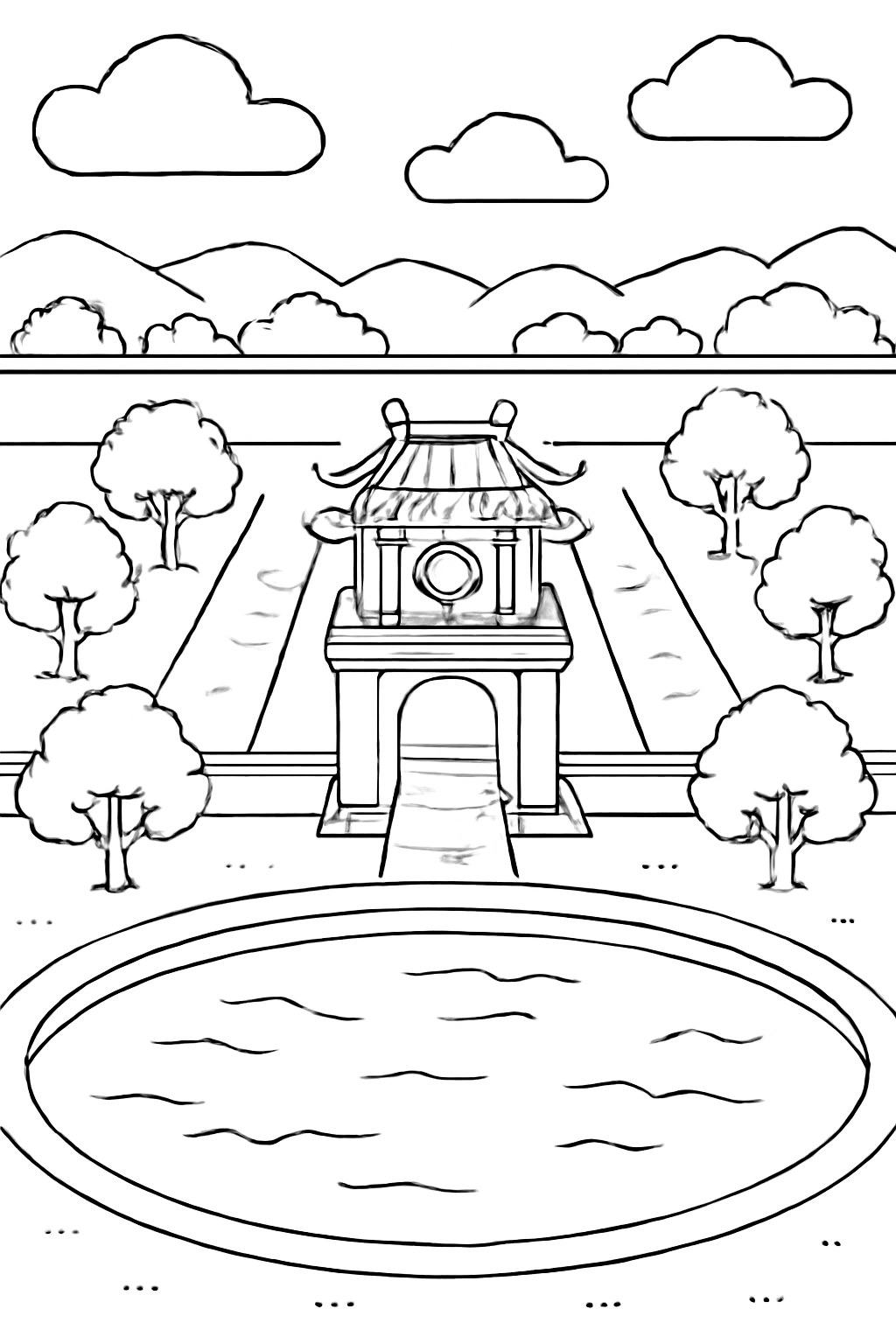 Tô màu Văn Miếu cho bé 2025 – Học lịch sử qua màu sắc