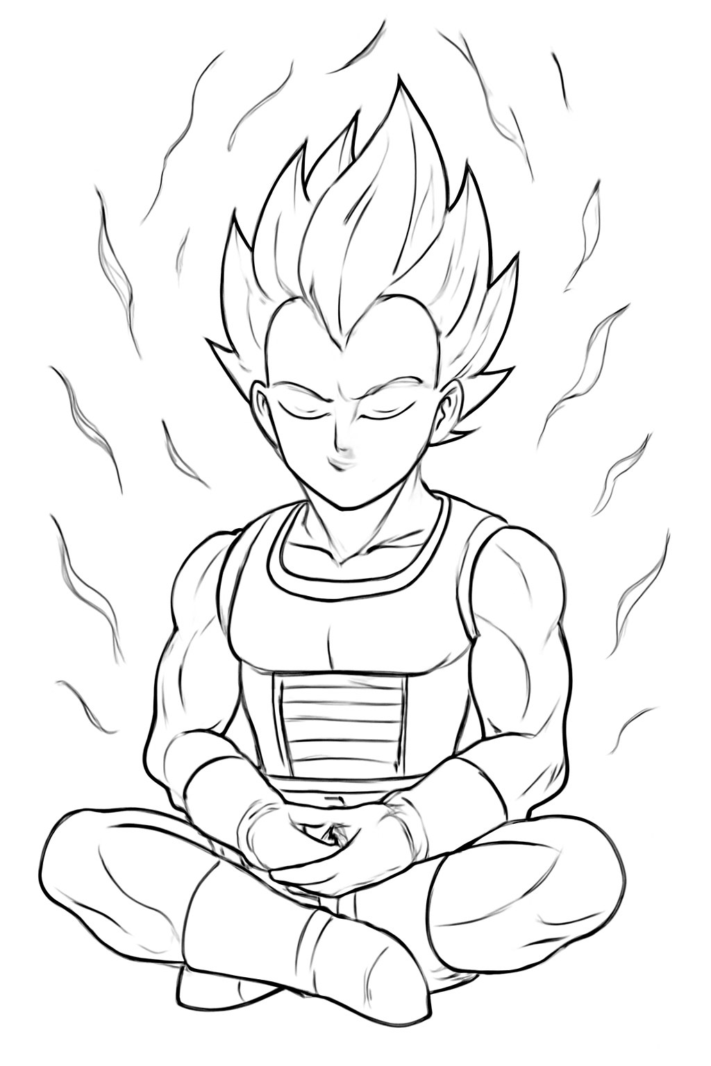 Vegeta trong trạng thái thiền