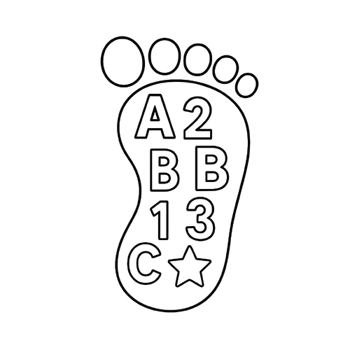 Tranh tô màu bàn chân cho bé dễ thương 2025 – Tải PDF