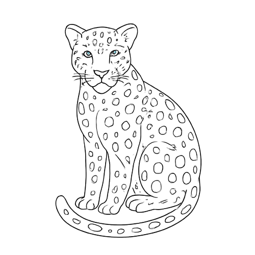 Tô màu con báo 2025 – Tranh tô màu động vật hoang dã cho bé