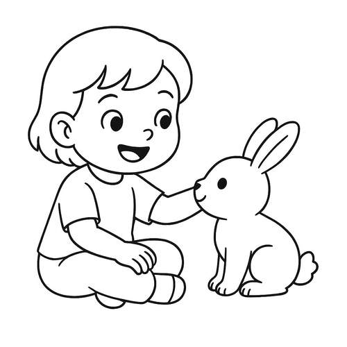 Bé Bún Bé Bún tô màu dễ thương cho bé 2025