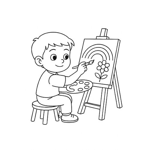 Bé Bún tô màu dễ thương cho bé sáng tạo 2025