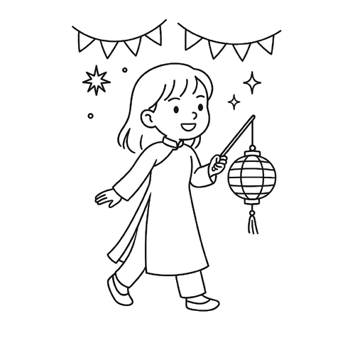 Bé Bún tô màu dễ thương cho bé sáng tạo 2025