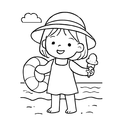 Bé Bún tô màu dễ thương cho bé sáng tạo 2025