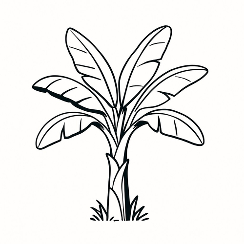 Tranh tô màu cây chuối cho bé đẹp nhất 2025