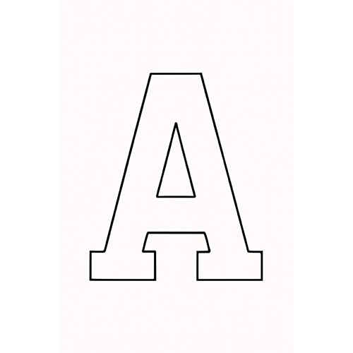 Chữ cái rỗng tô màu cho bé học vui sáng tạo 2025