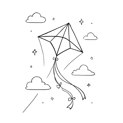 Tranh tô màu con diều cho bé đẹp nhất 2025