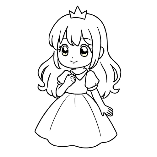 Tô màu công chúa cute cho bé sáng tạo dễ thương 2025