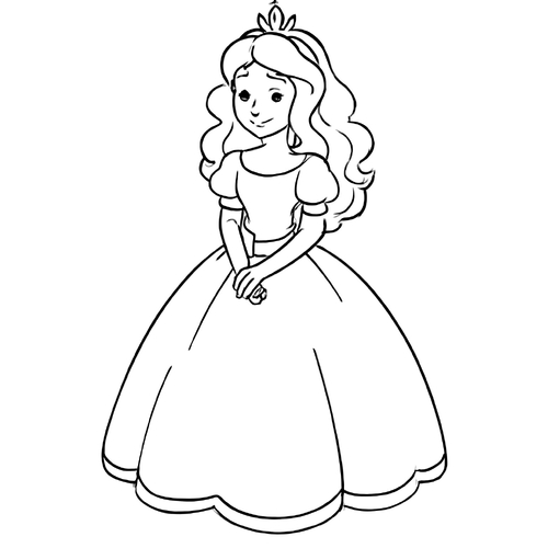 Tô màu công chúa cute cho bé sáng tạo dễ thương 2025