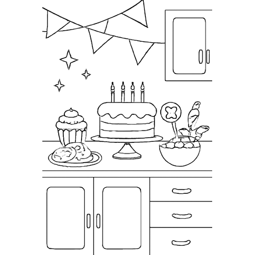 Tô màu nhà bếp cho bé sáng tạo đáng yêu 2025