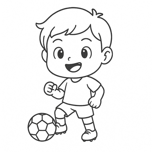 Tô màu cầu thủ bóng đá cho bé sáng tạo 2025