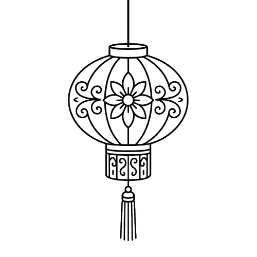 Tô màu lồng đèn Tết cho bé sáng tạo 2025