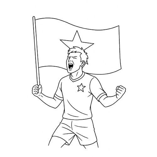 Tô màu cầu thủ bóng đá cho bé sáng tạo 2025