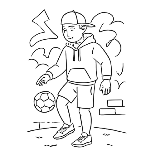 Tô màu cầu thủ bóng đá cho bé sáng tạo 2025