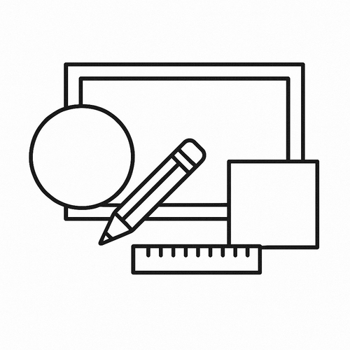 Tô màu hình tròn hình vuông cho bé sáng tạo 2025