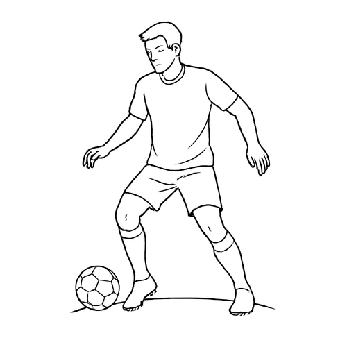 Tô màu cầu thủ bóng đá cho bé sáng tạo 2025