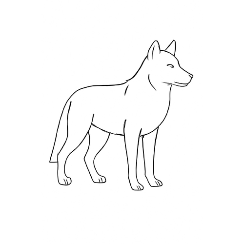 Tô màu con sói 2025 – Tranh tô màu động vật hoang dã cho bé