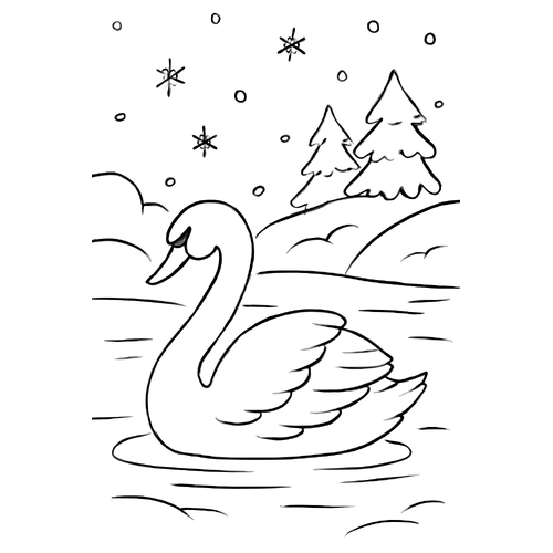 Tranh tô màu thiên nga cho bé đẹp nhất 2025