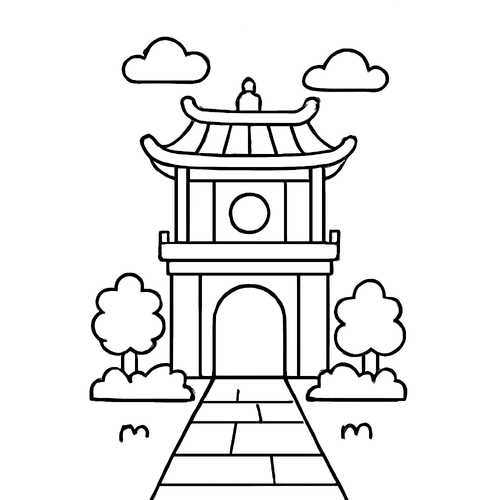 Tô màu Văn Miếu cho bé 2025 – Học lịch sử qua màu sắc