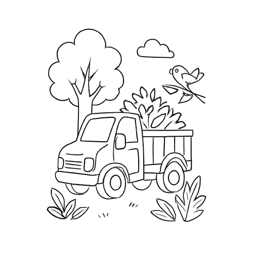 Tô màu xe rác cho bé sáng tạo và học ý nghĩa môi trường 2025