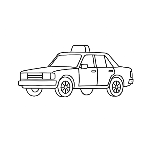 Tô màu xe taxi cho bé sáng tạo và học về giao thông 2025