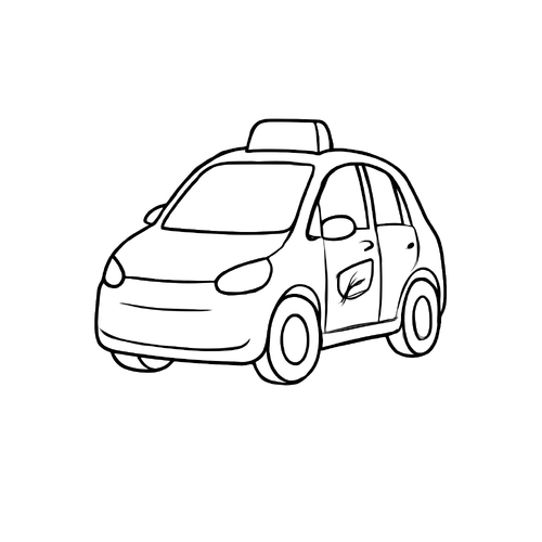 Tô màu xe taxi cho bé sáng tạo và học về giao thông 2025