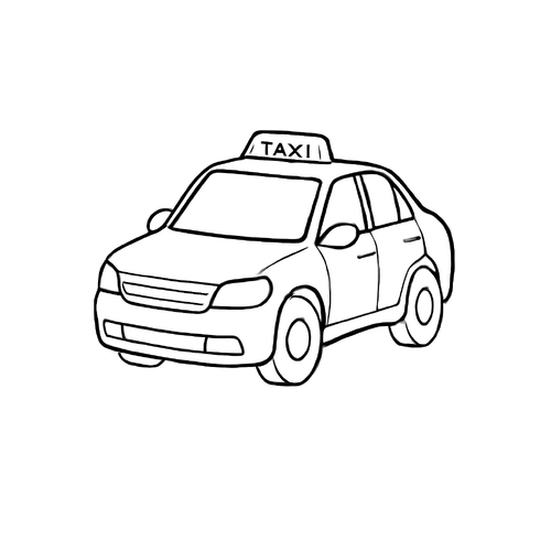 Tô màu xe taxi cho bé sáng tạo và học về giao thông 2025