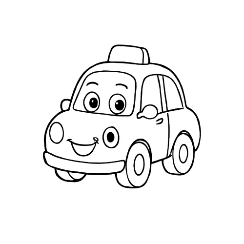 Tô màu xe taxi cho bé sáng tạo và học về giao thông 2025