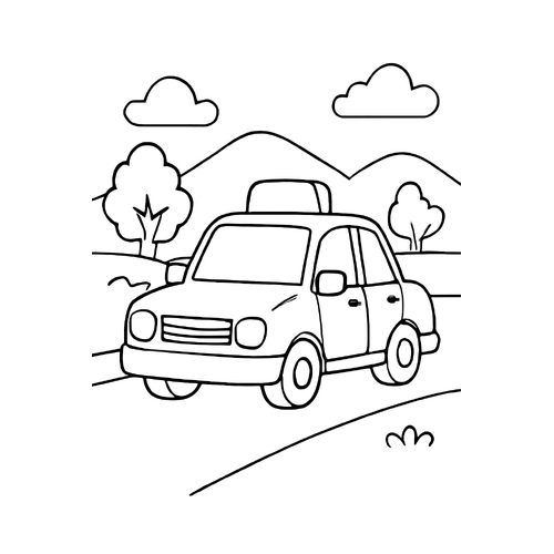 Tô màu xe taxi cho bé sáng tạo và học về giao thông 2025