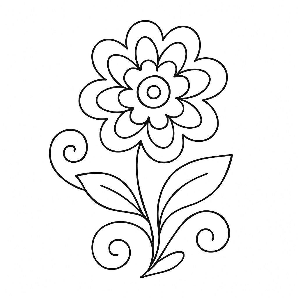 Tranh tô màu về các loài hoa cho bé 2025 đẹp và dễ thương