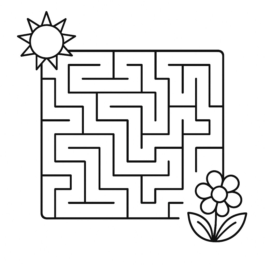 Tranh tô màu mê cung cho bé sáng tạo nhất 2025