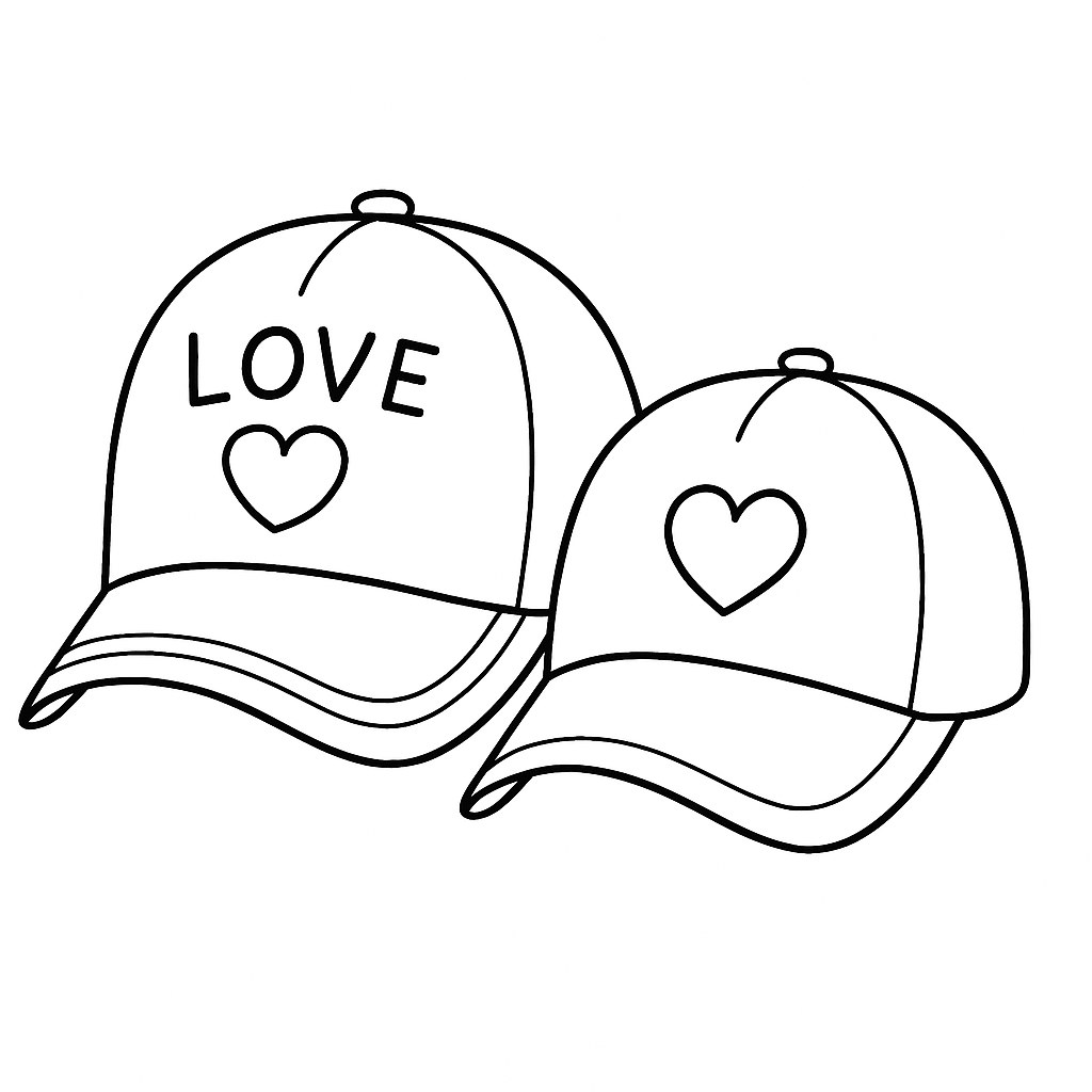 Tranh tô màu mũ bạn trai bạn gái cho bé đẹp nhất 2025